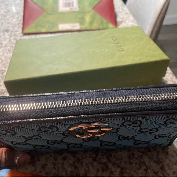 Authentic Gucci multicolored/blue zipper wallet - Picture 5 of 7